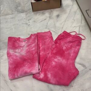 Pink Tie-Dye Sweatshirt and Joggers Set. Brand new!  Very soft!